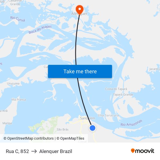 Rua C, 852 to Alenquer Brazil map