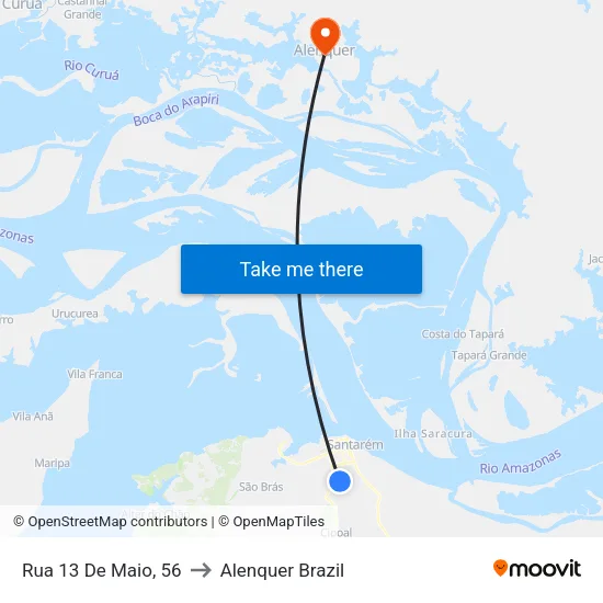 Rua 13 De Maio, 56 to Alenquer Brazil map