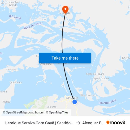 Henrique Saraiva Com Cauã | Sentido Noroeste to Alenquer Brazil map