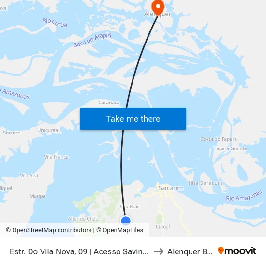 Estr. Do Vila Nova, 09 | Acesso Savina Bendes to Alenquer Brazil map