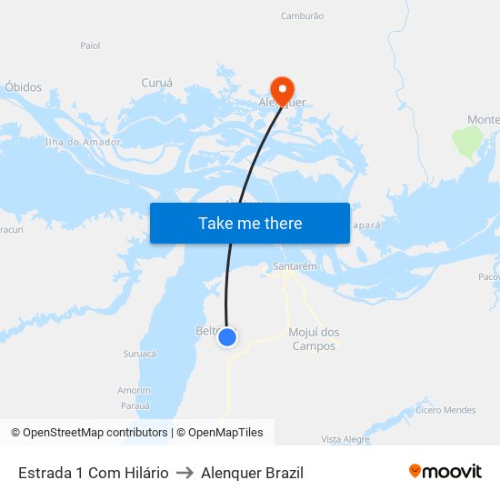 Estrada 1 Com Hilário to Alenquer Brazil map
