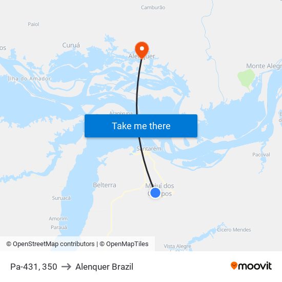 Pa-431, 350 to Alenquer Brazil map