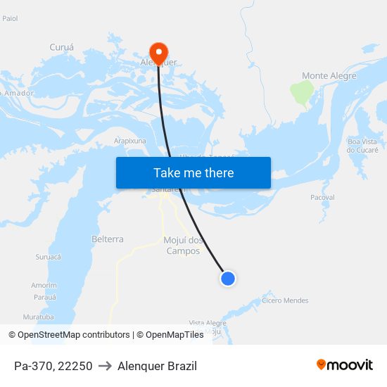 Pa-370, 22250 to Alenquer Brazil map