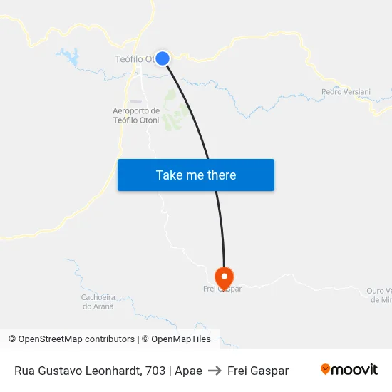 Rua Gustavo Leonhardt, 703 | Apae to Frei Gaspar map