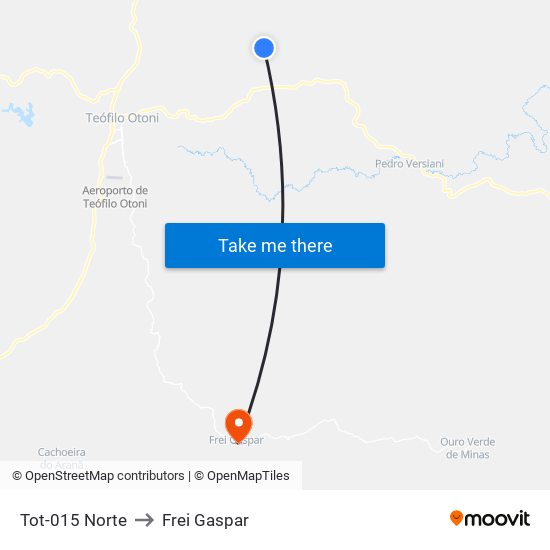 Tot-015 Norte to Frei Gaspar map