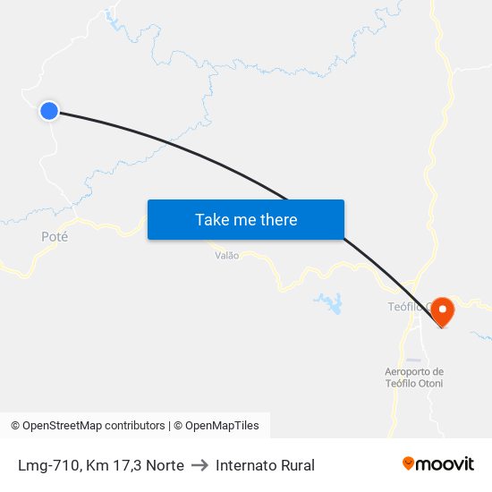 Lmg-710, Km 17,3 Norte to Internato Rural map