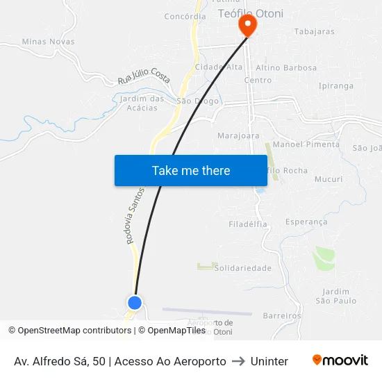 Av. Alfredo Sá, 50 | Acesso Ao Aeroporto to Uninter map