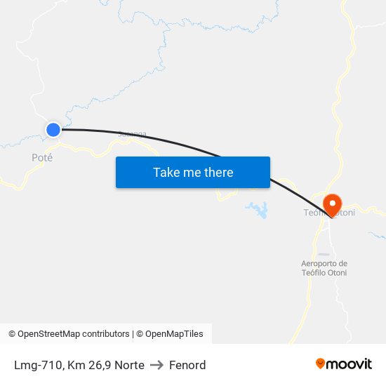 Lmg-710, Km 26,9 Norte to Fenord map