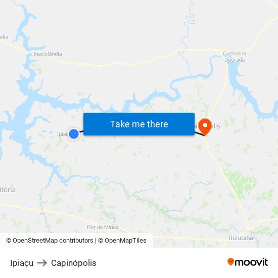 Ipiaçu to Capinópolis map
