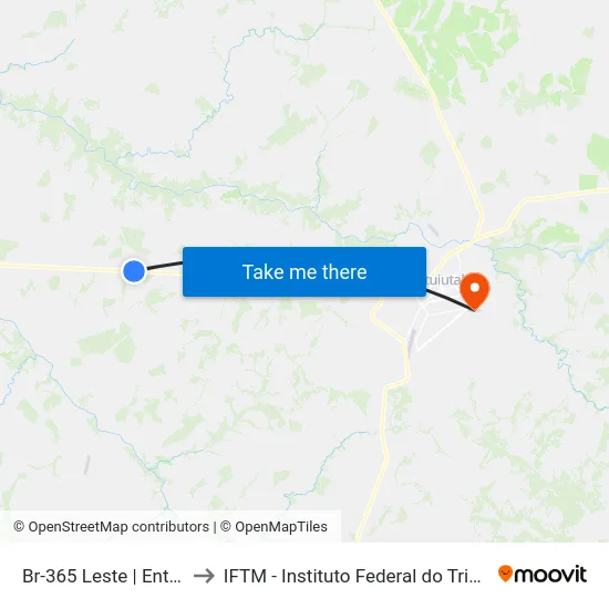 Br-365 Leste | Entr. Diu-370 to IFTM - Instituto Federal do Triângulo Mineiro map
