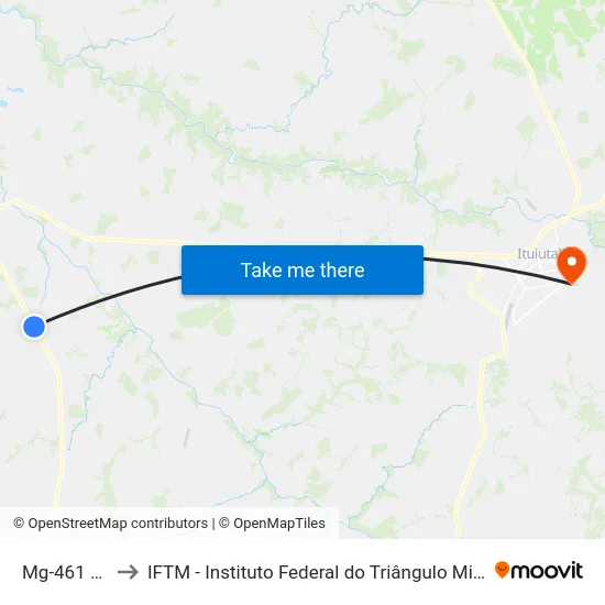 Mg-461 Sul to IFTM - Instituto Federal do Triângulo Mineiro map