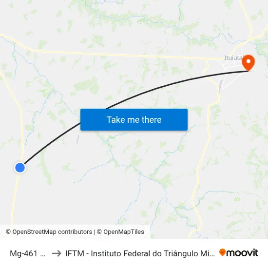 Mg-461 Sul to IFTM - Instituto Federal do Triângulo Mineiro map