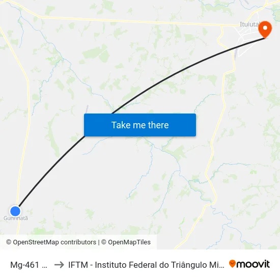 Mg-461 Sul to IFTM - Instituto Federal do Triângulo Mineiro map