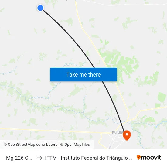 Mg-226 Oeste to IFTM - Instituto Federal do Triângulo Mineiro map