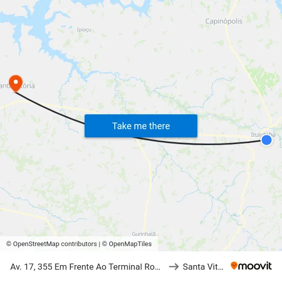Av. 17, 355 Em Frente Ao Terminal Rodoviário to Santa Vitória map
