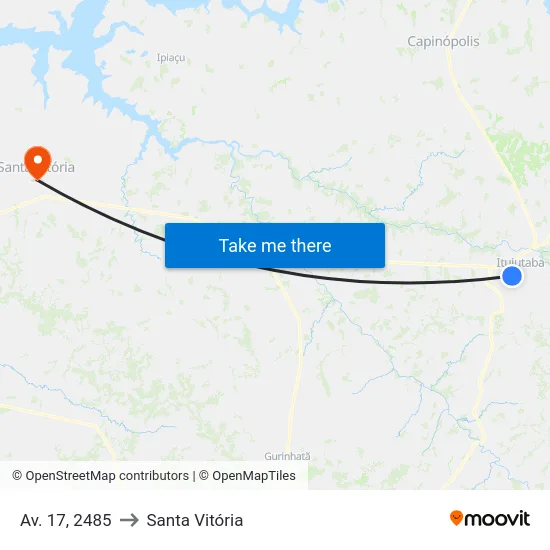 Av. 17, 2485 to Santa Vitória map