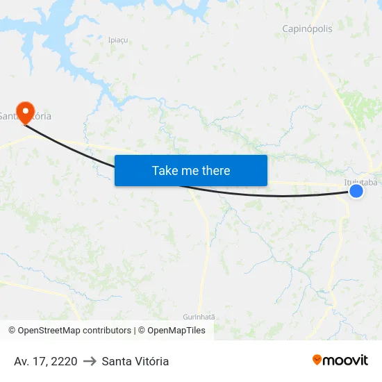Av. 17, 2220 to Santa Vitória map