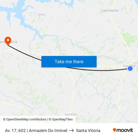 Av. 17, 602 | Armazém Do Imóvel to Santa Vitória map