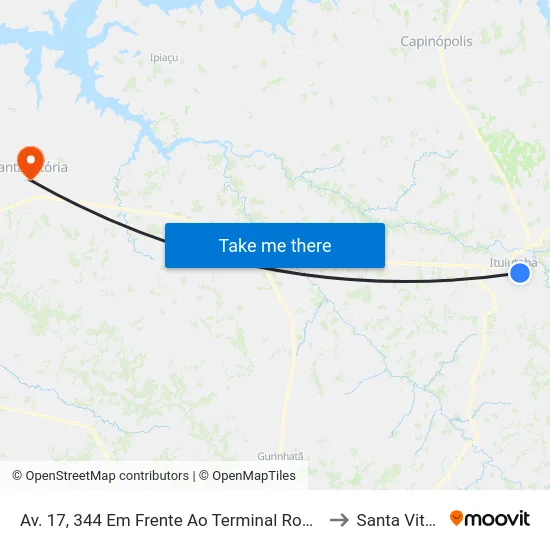 Av. 17, 344 Em Frente Ao Terminal Rodoviário to Santa Vitória map