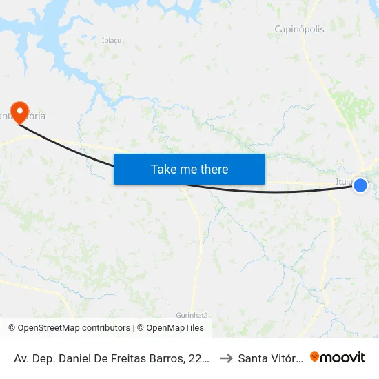 Av. Dep. Daniel De Freitas Barros, 2297 to Santa Vitória map