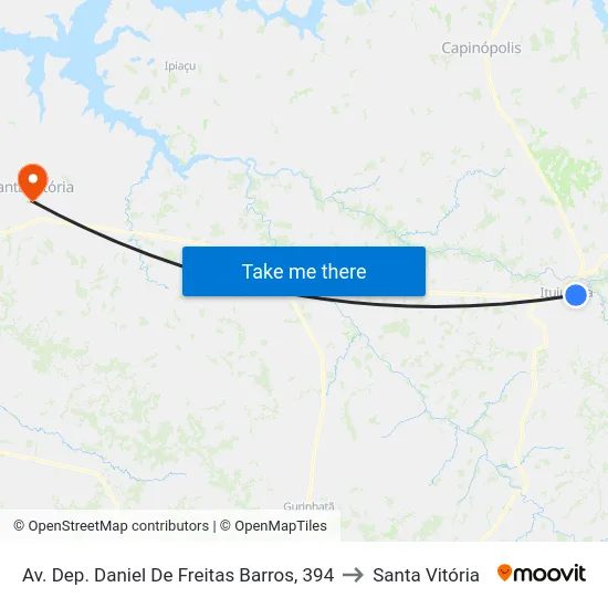 Av. Dep. Daniel De Freitas Barros, 394 to Santa Vitória map