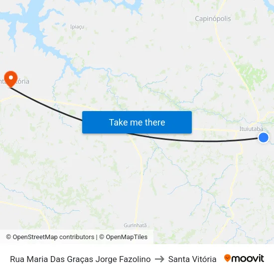 Rua Maria Das Graças Jorge Fazolino to Santa Vitória map