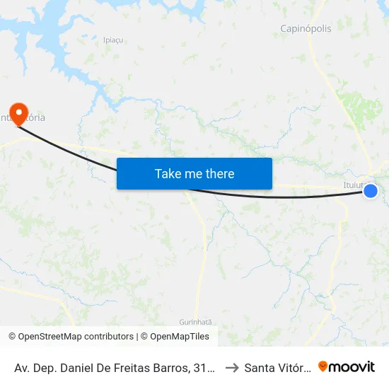 Av. Dep. Daniel De Freitas Barros, 3133 to Santa Vitória map