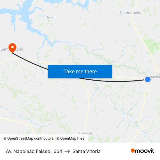 Av. Napoleão Faissol, 664 to Santa Vitória map
