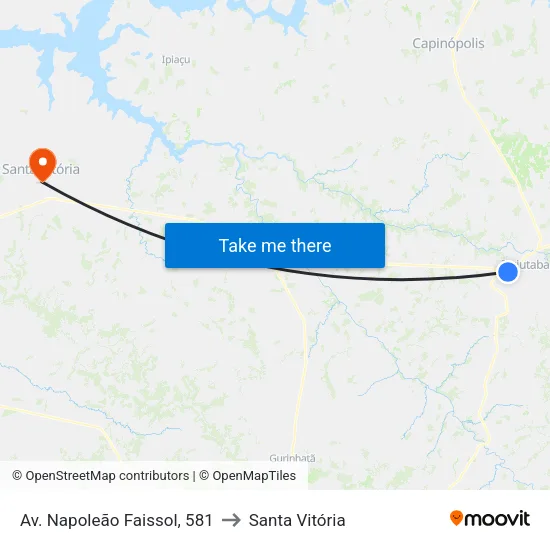 Av. Napoleão Faissol, 581 to Santa Vitória map