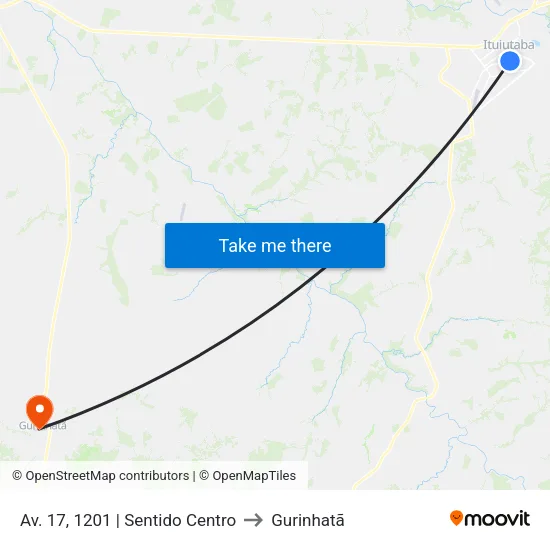 Av. 17, 1201 | Sentido Centro to Gurinhatã map