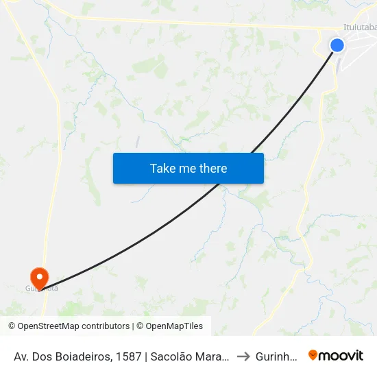 Av. Dos Boiadeiros, 1587 | Sacolão Maravilha to Gurinhatã map