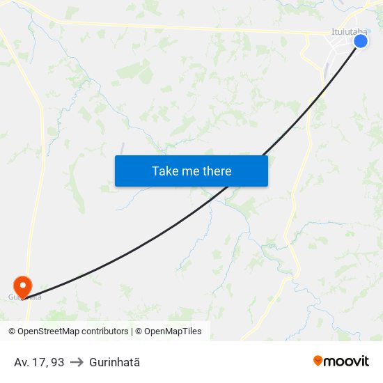 Av. 17, 93 to Gurinhatã map
