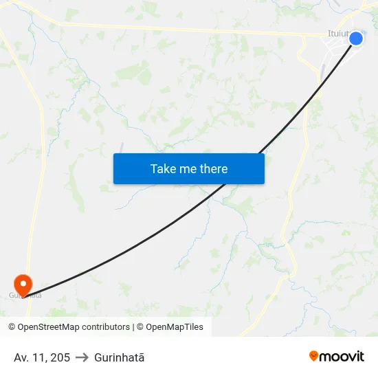 Av. 11, 205 to Gurinhatã map