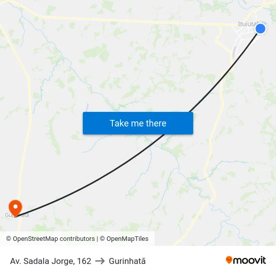 Av. Sadala Jorge, 162 to Gurinhatã map