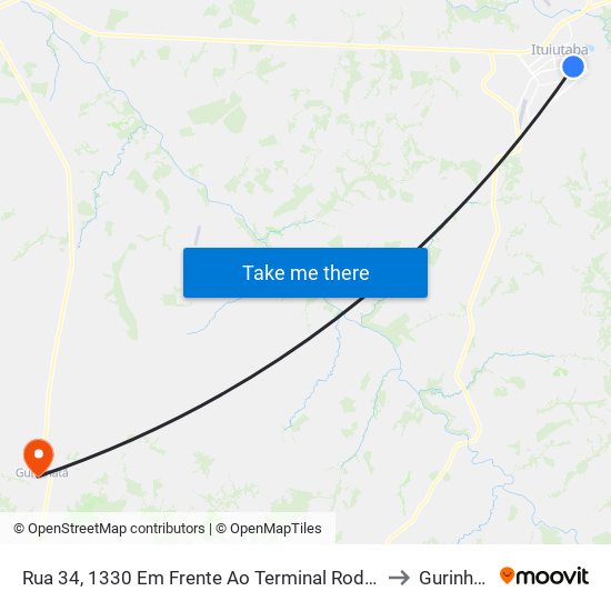 Rua 34, 1330 Em Frente Ao Terminal Rodoviário to Gurinhatã map