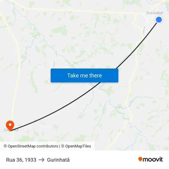 Rua 36, 1933 to Gurinhatã map