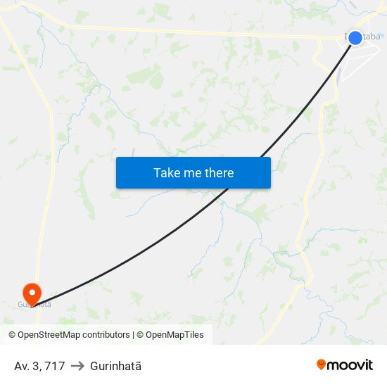 Av. 3, 717 to Gurinhatã map