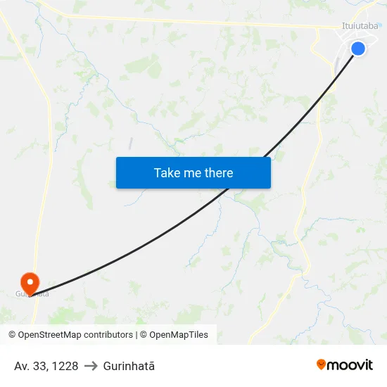 Av. 33, 1228 to Gurinhatã map