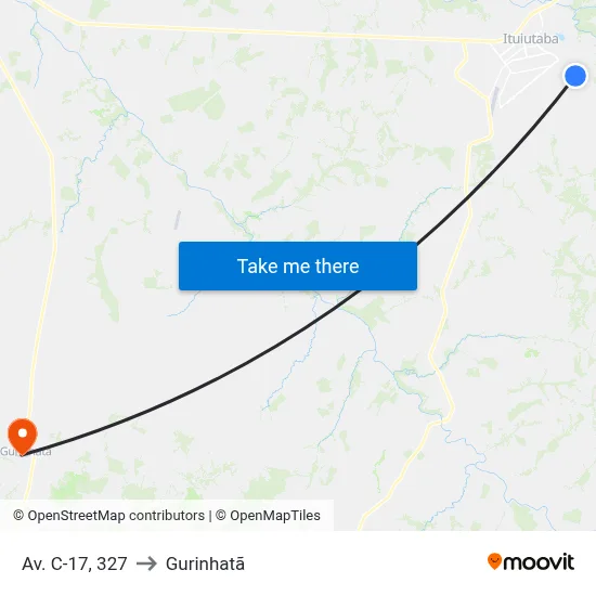 Av. C-17, 327 to Gurinhatã map