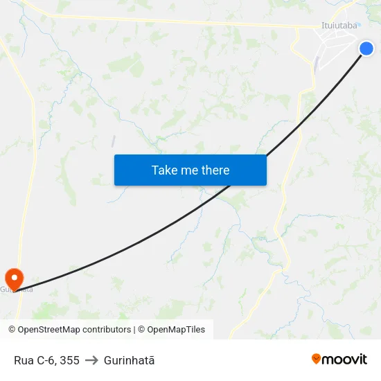 Rua C-6, 355 to Gurinhatã map