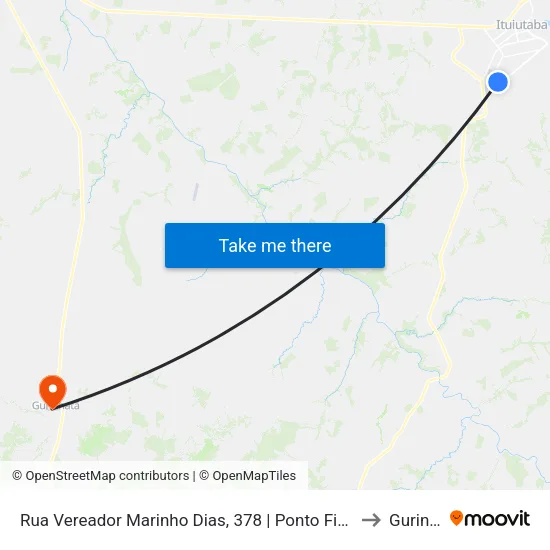 Rua Vereador Marinho Dias, 378 | Ponto Final Do Novo Tempo to Gurinhatã map