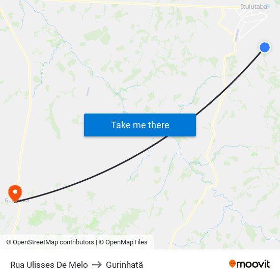 Rua Ulisses De Melo to Gurinhatã map
