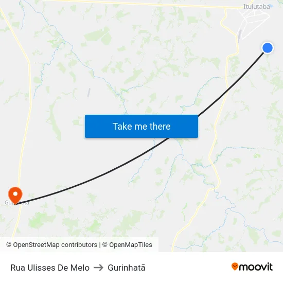 Rua Ulisses De Melo to Gurinhatã map