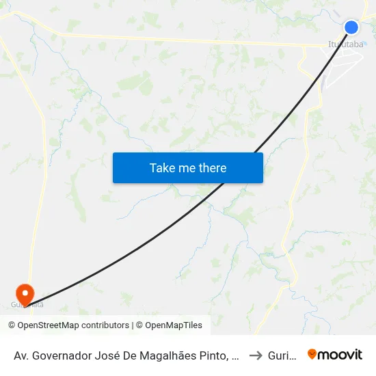 Av. Governador José De Magalhães Pinto, 115 | Chevrolet Autoclã to Gurinhatã map