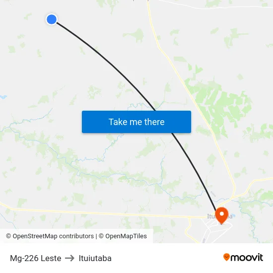 Mg-226 Leste to Ituiutaba map