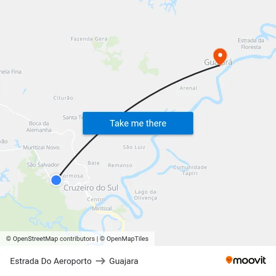 Estrada Do Aeroporto to Guajara map