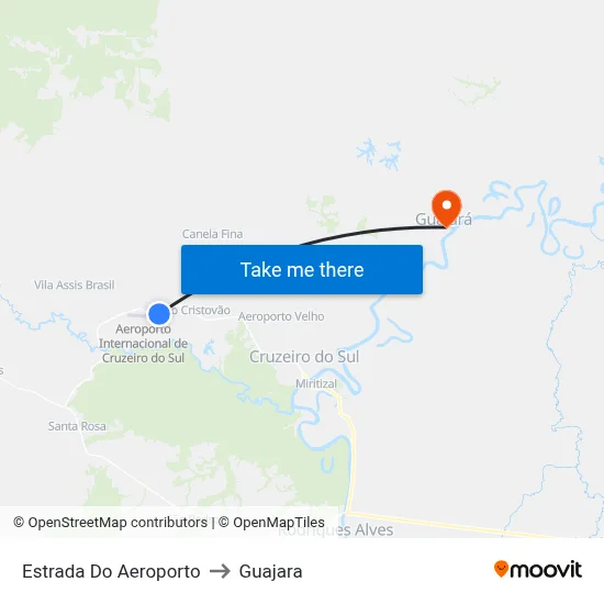 Estrada Do Aeroporto to Guajara map