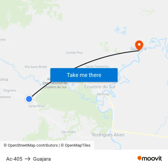 Ac-405 to Guajara map