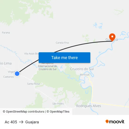 Ac 405 to Guajara map