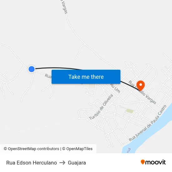 Rua Edson Herculano to Guajara map
